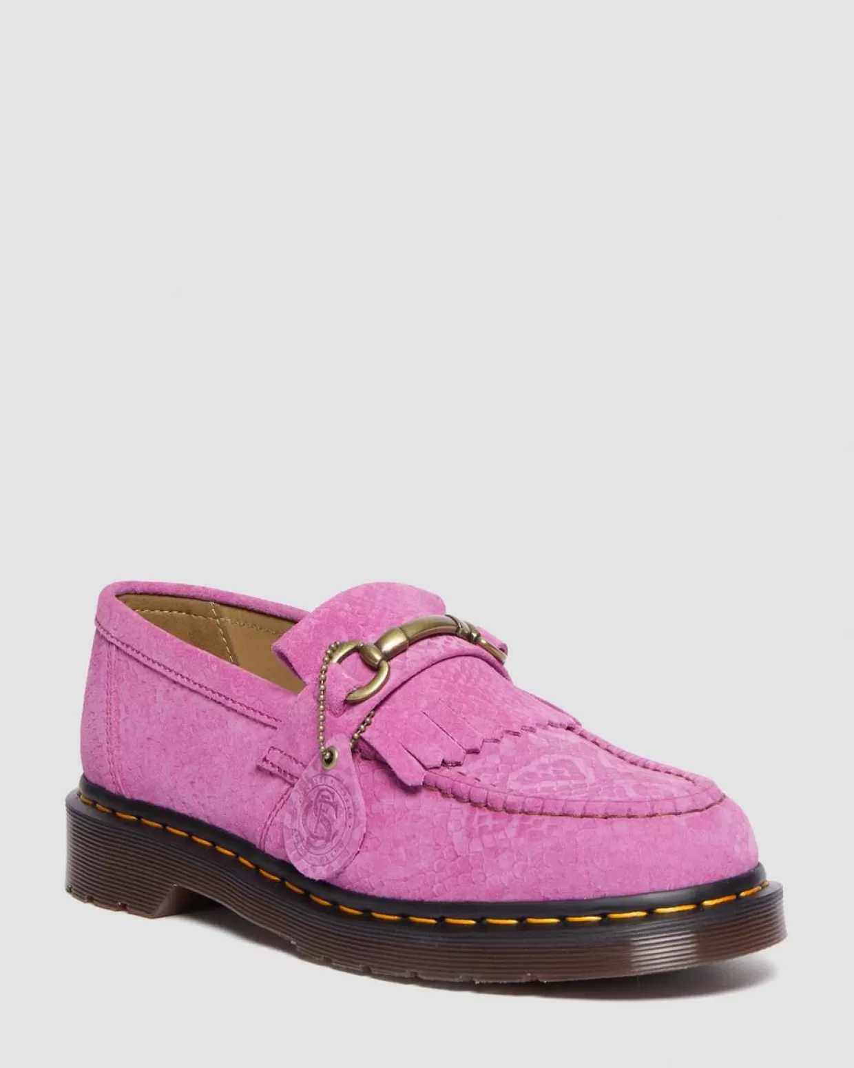 UNISEX Dr. Martens Adrian Snaffle Repello Emboss Suede Kiltie Loafers