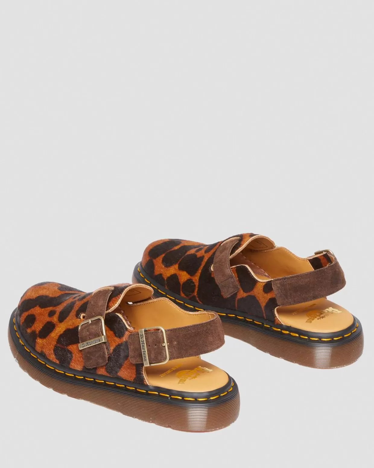 WOMENS Dr. Martens Jorge Mules Made in England Hair On con cinturino