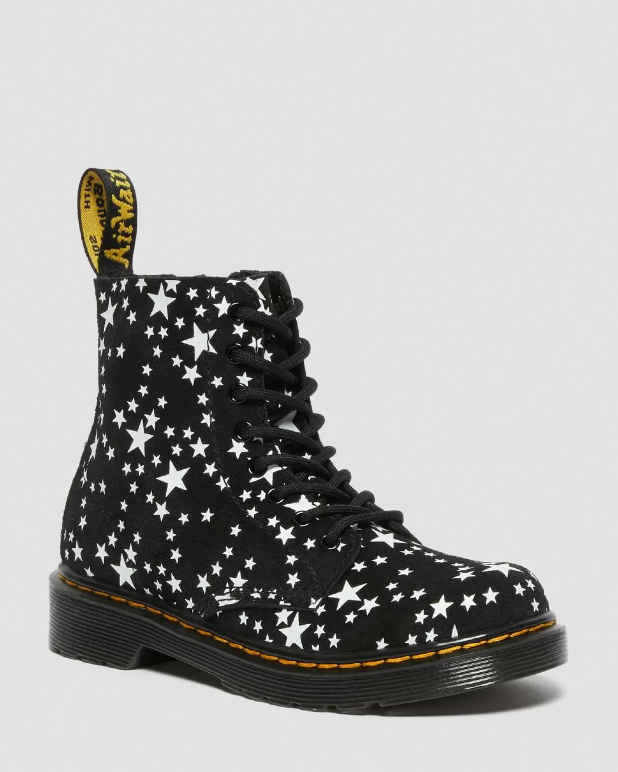 Dr. Martens Junior 1460 Pascal Star Suede Lace Up Boots