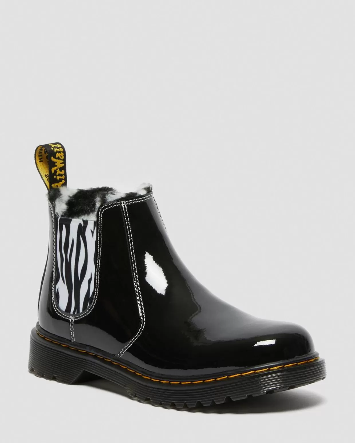 Dr. Martens Junior 2976 Leonore Patent Leather Chelsea Boots