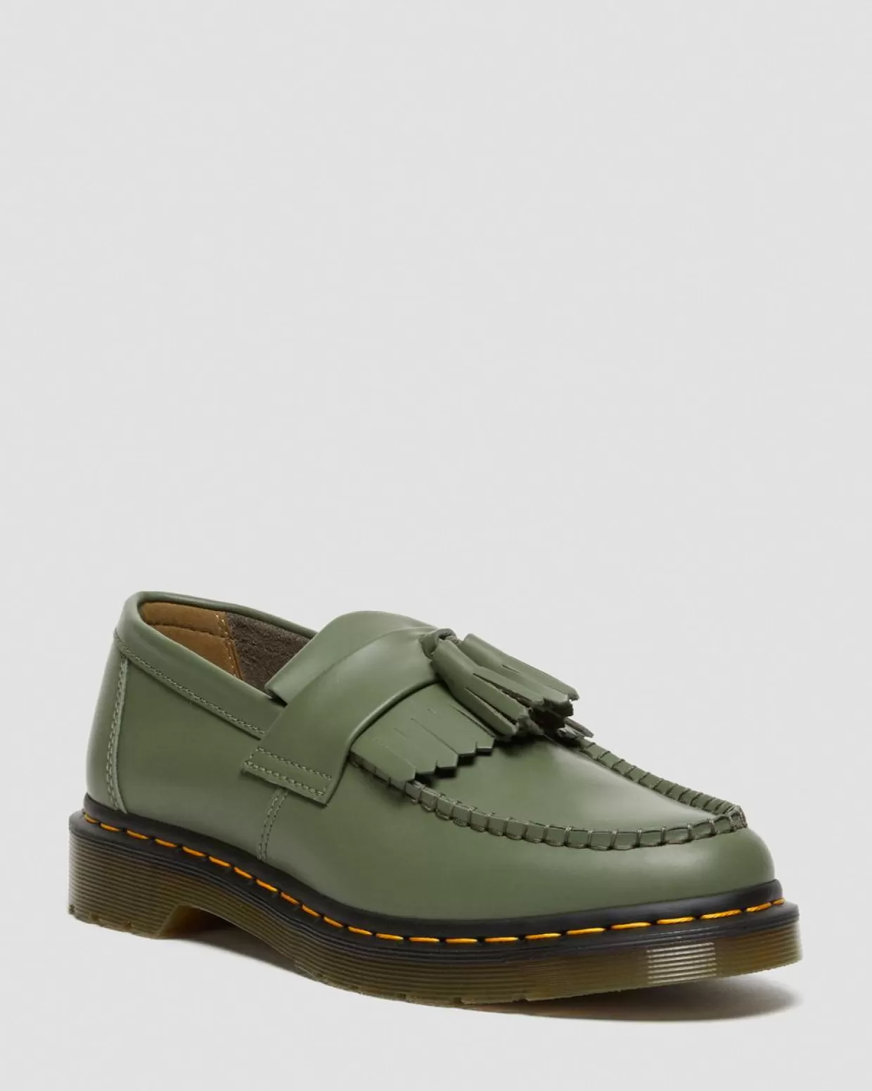 WOMENS Dr. Martens Mocassini Adrian con nappe e cuciture gialle in pelle Smooth