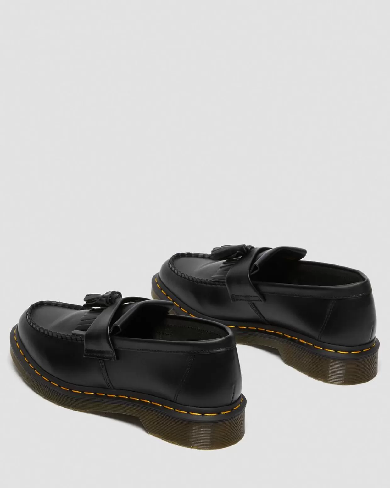 WOMENS Dr. Martens Mocassini Adrian con nappe e cuciture gialle in pelle Smooth