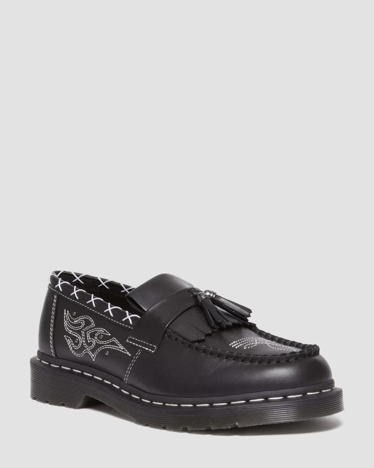 Dr. Martens Mocassini Adrian in pelle con nappe con cuciture a contrasto
