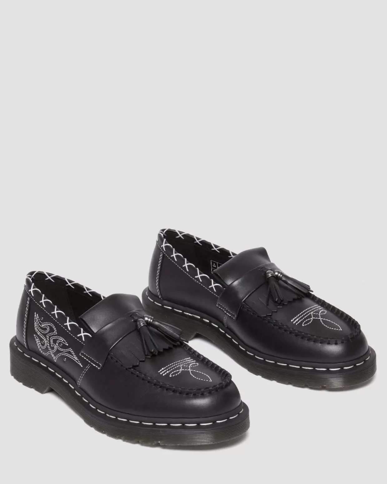 Dr. Martens Mocassini Adrian in pelle con nappe con cuciture a contrasto