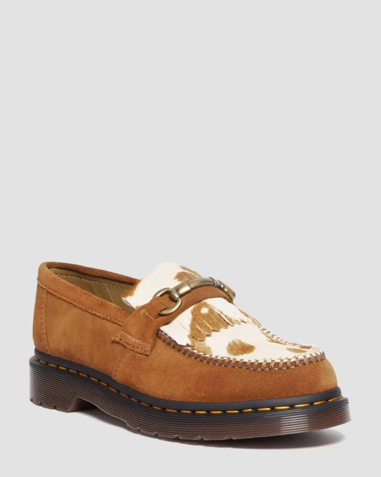WOMENS Dr. Martens Mocassini Adrian Snaffle in camoscio con stampa maculata in pelo