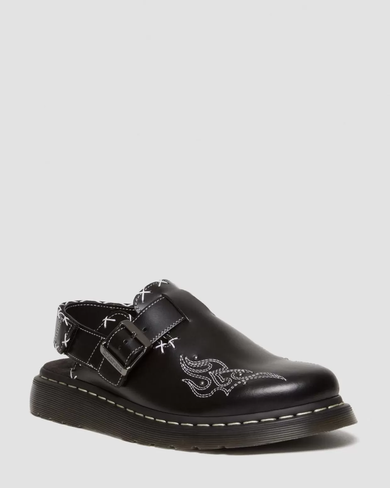 Dr. Martens Mule Jorge in pelle con cinturino a contrasto