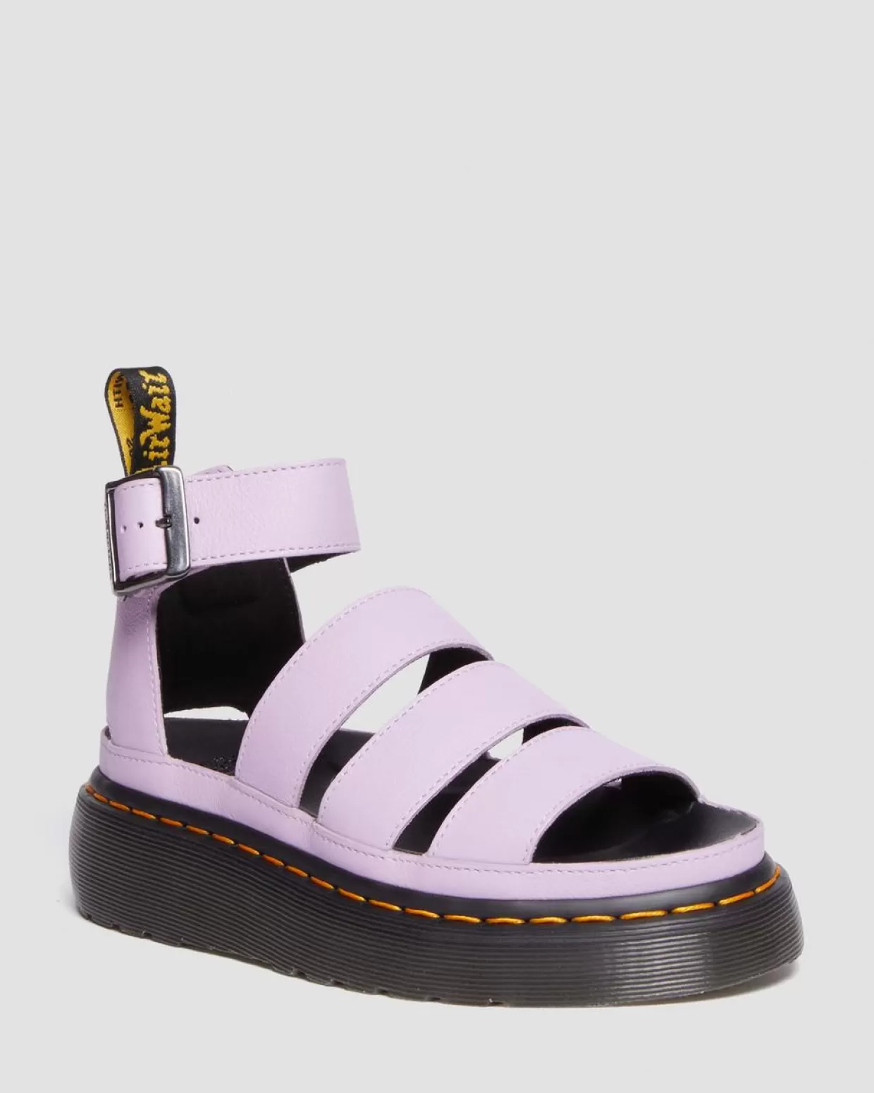 UNISEX Dr. Martens Sandali platform Clarissa II in pelle Pisa con cinturini