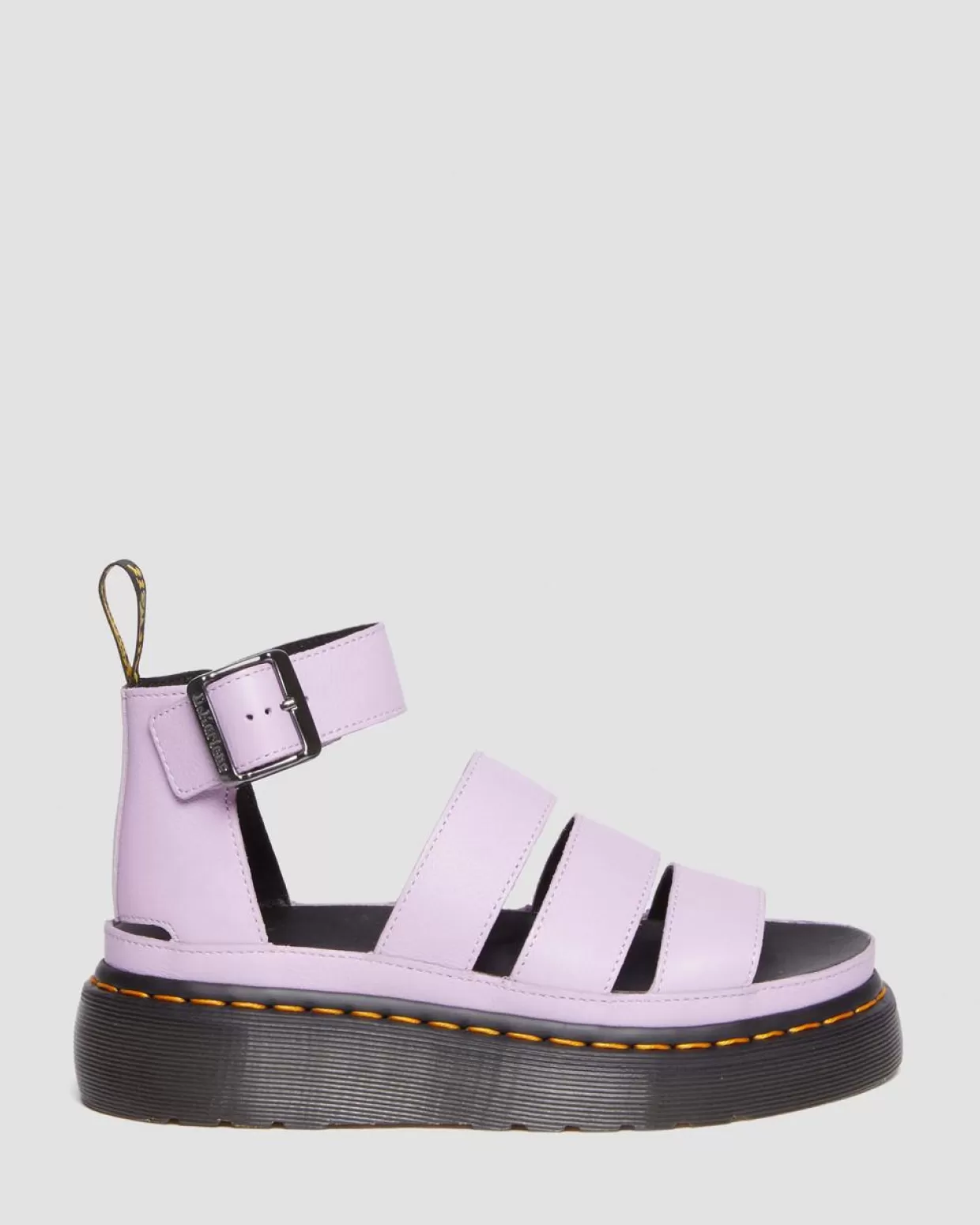 UNISEX Dr. Martens Sandali platform Clarissa II in pelle Pisa con cinturini