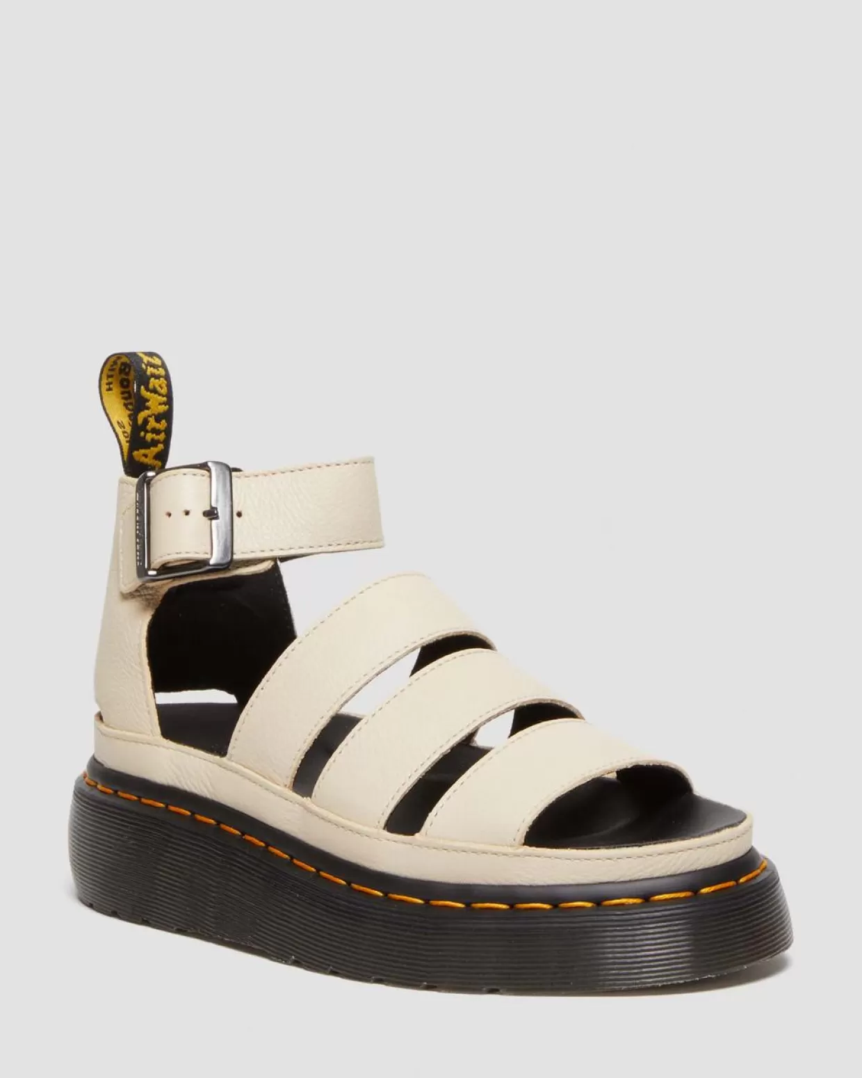 UNISEX Dr. Martens Sandali platform Clarissa II in pelle Pisa con cinturini