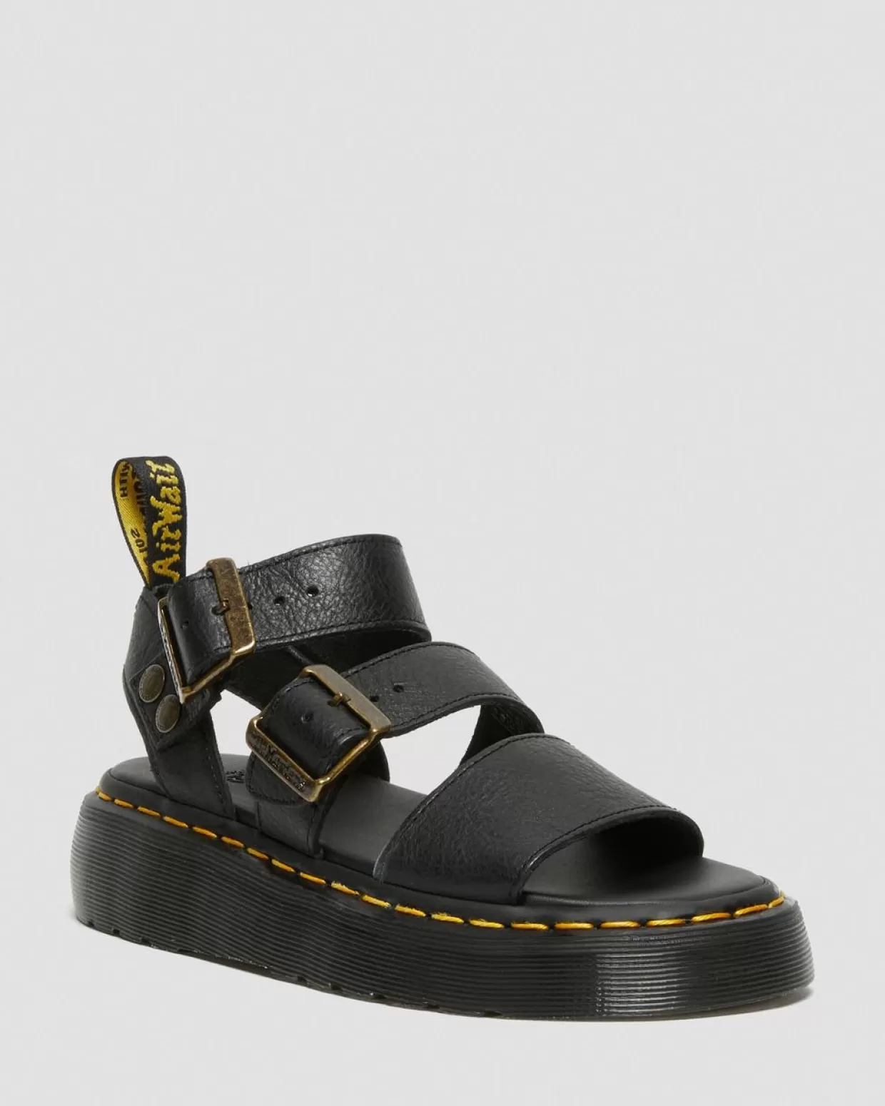 WOMENS Dr. Martens Sandali platform di pelle Gryphon Quad