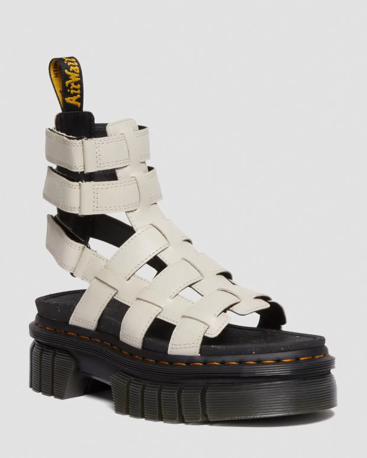WOMENS Dr. Martens Sandali platform stile gladiatore Ricki Hardware Nappa Lux in pelle