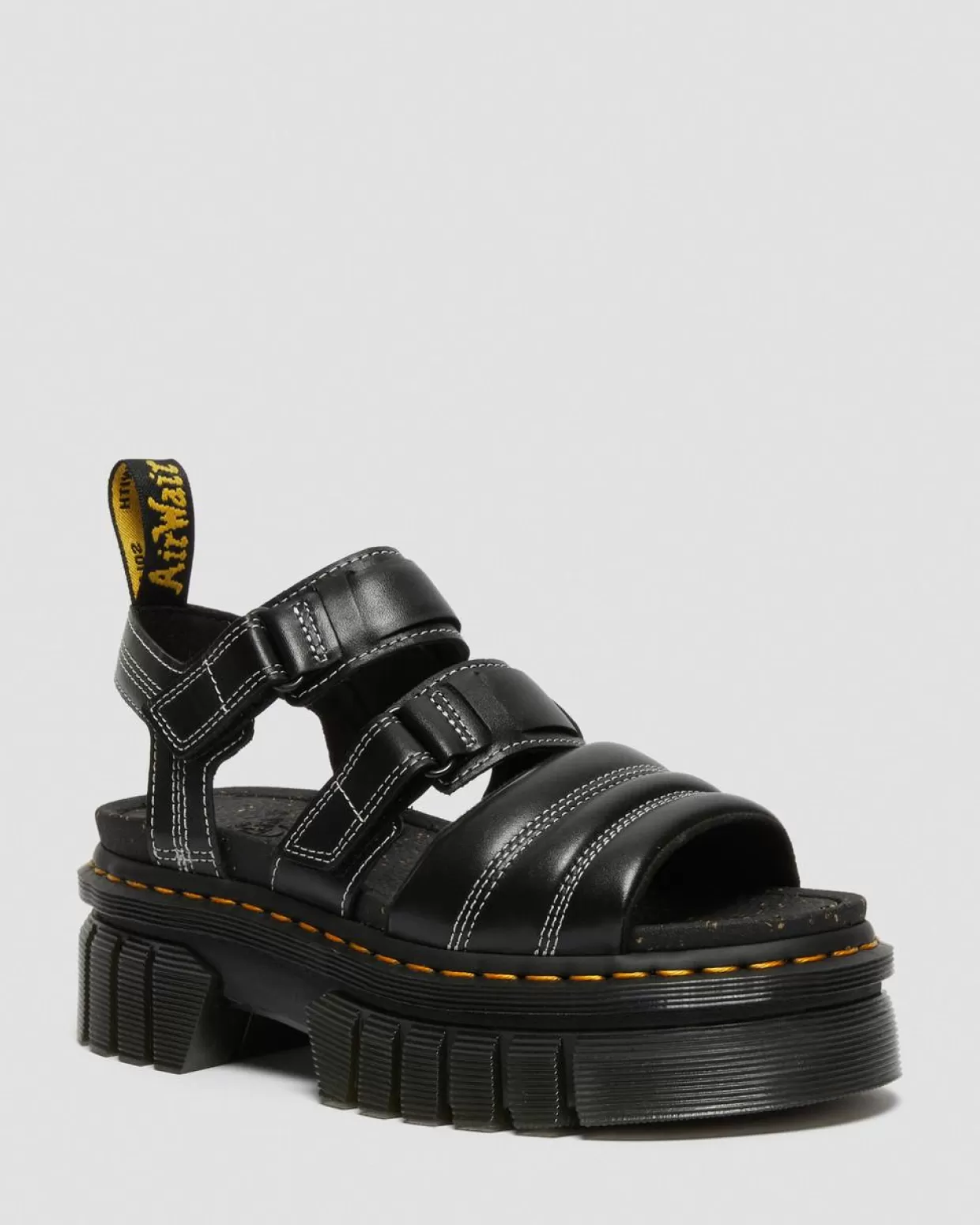 UNISEX Dr. Martens Sandali Ricki in pelle con tre cinturini