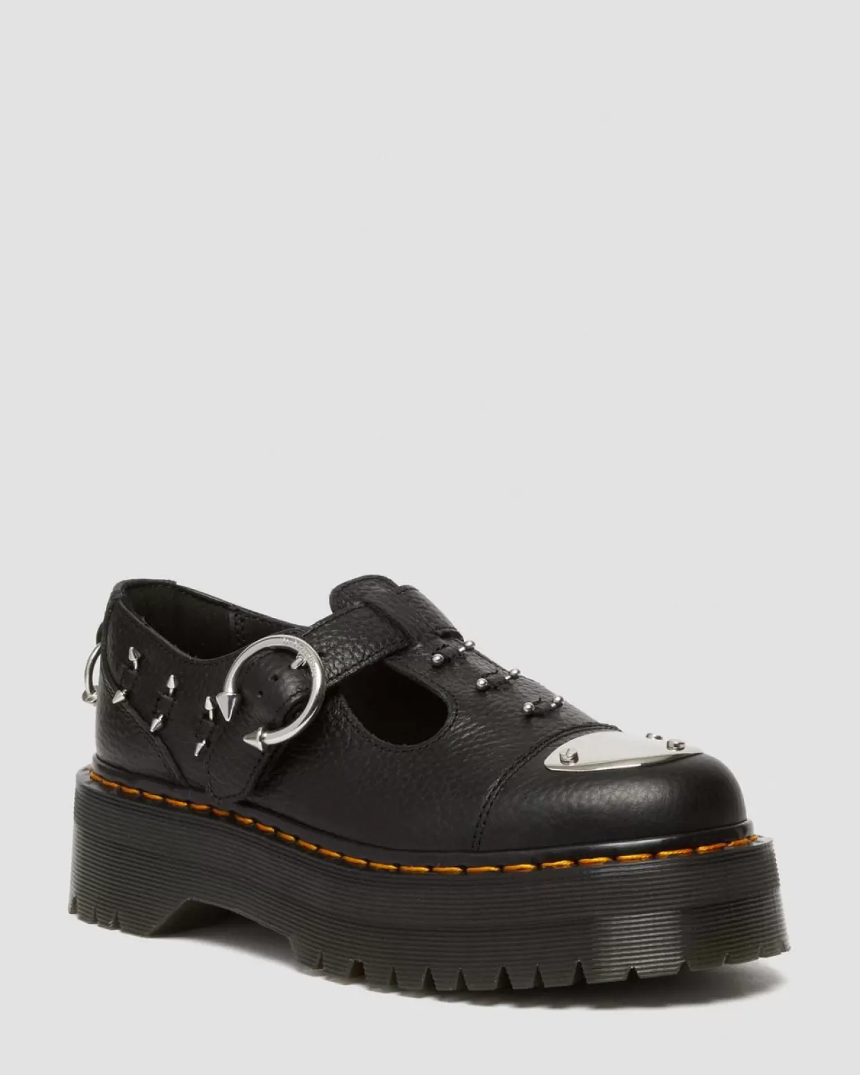 Dr. Martens Scarpe paltform Mary Jane Bethan Piercing in pelle