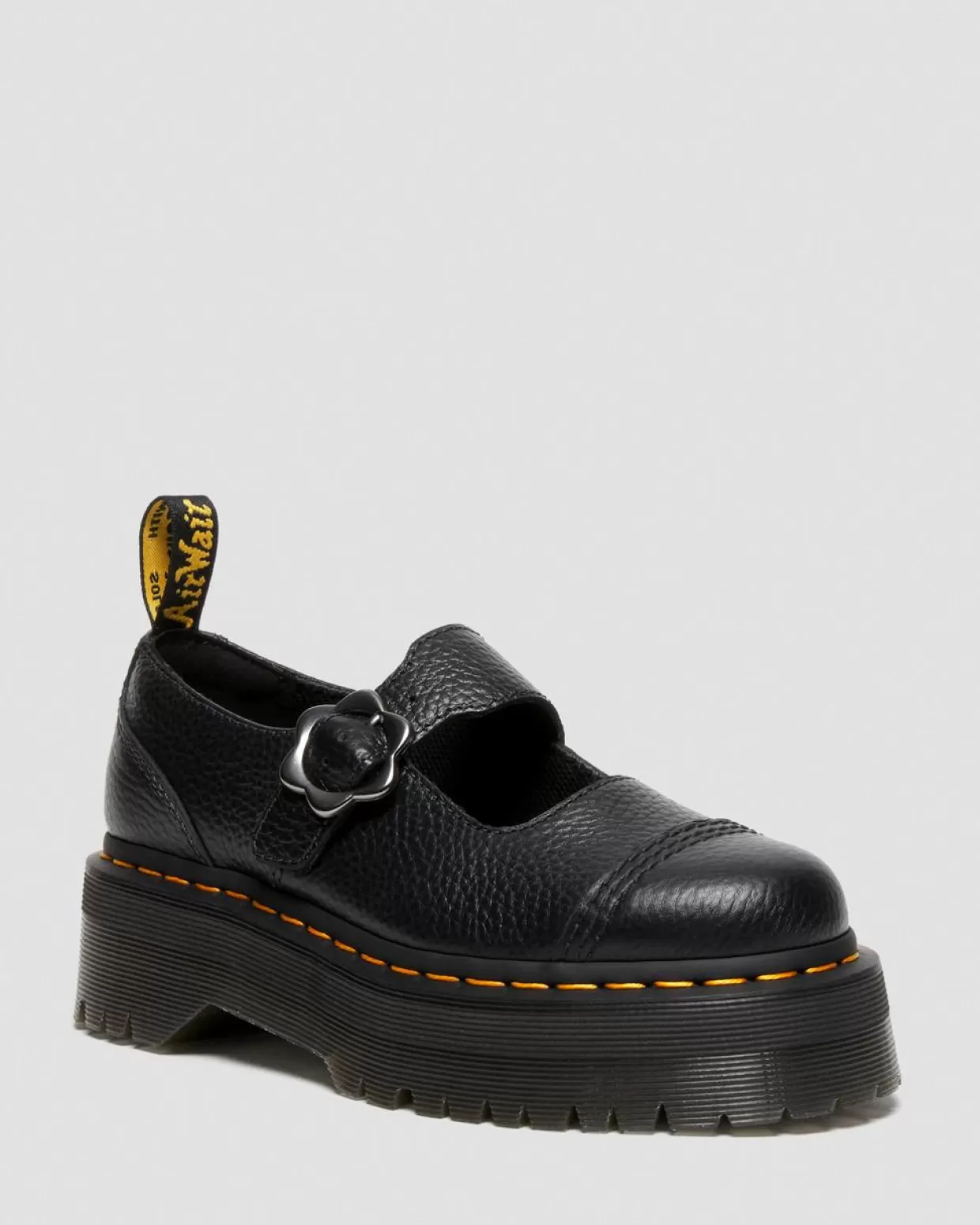 UNISEX Dr. Martens Scarpe platform di pelle Addina con fibbia con fiore