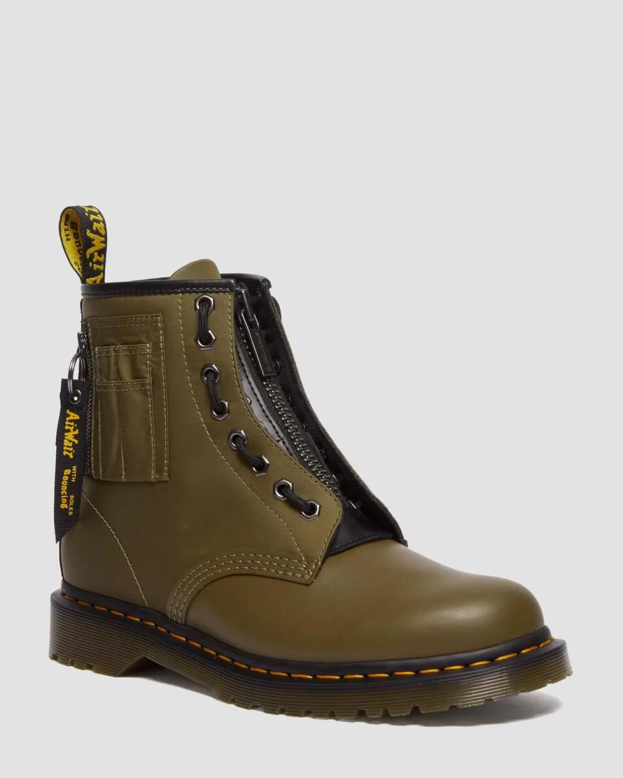 UNISEX Dr. Martens STIVALE IN PELLE E NYLON 1460 BEN ALPHA INDUSTRIES