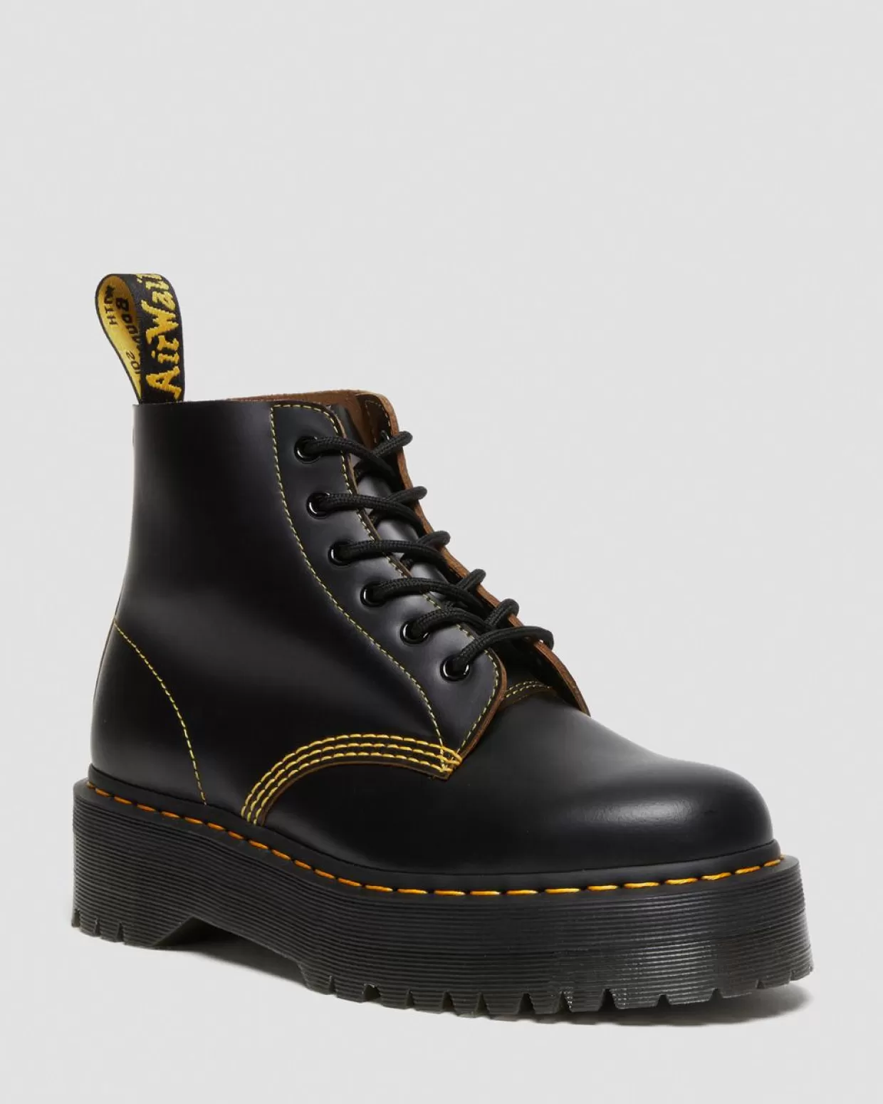 MENS Dr. Martens Stivaletti 101 Platform Quad vintage in pelle Smooth