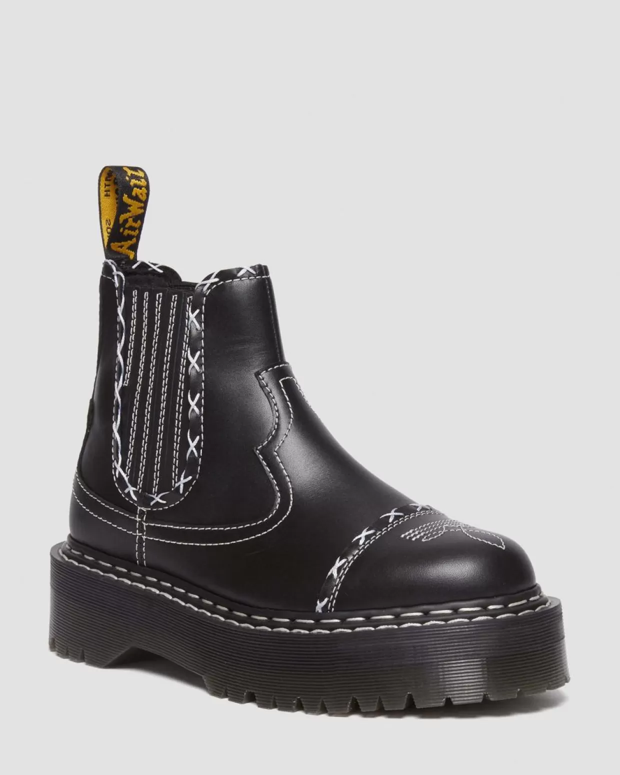 Dr. Martens Stivaletti Chelsea 2976 in pelle con cuciture a contrasto