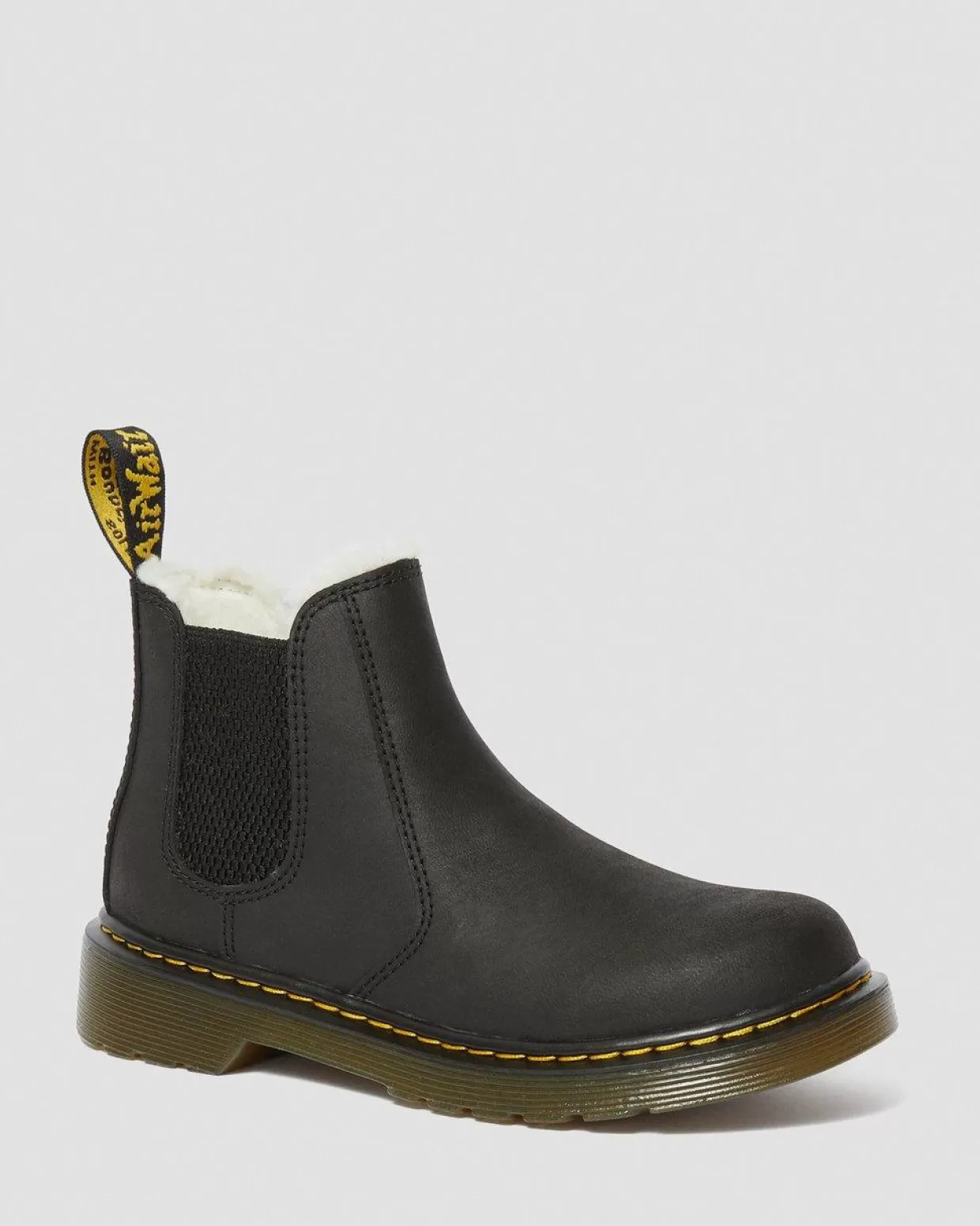 KIDS Dr. Martens Stivaletti Chelsea 2976 Leonore Bambini con Rivestimento in Pelliccia