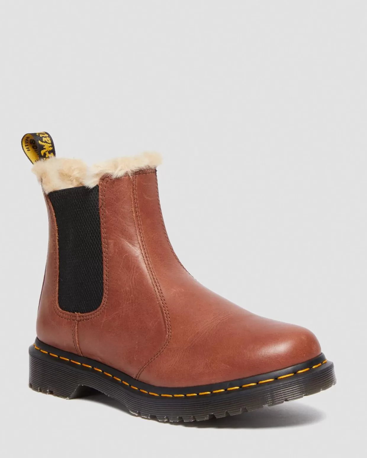 WOMENS Dr. Martens Stivaletti Chelsea 2976 Leonore con rivestimento in pelliccia sintetica