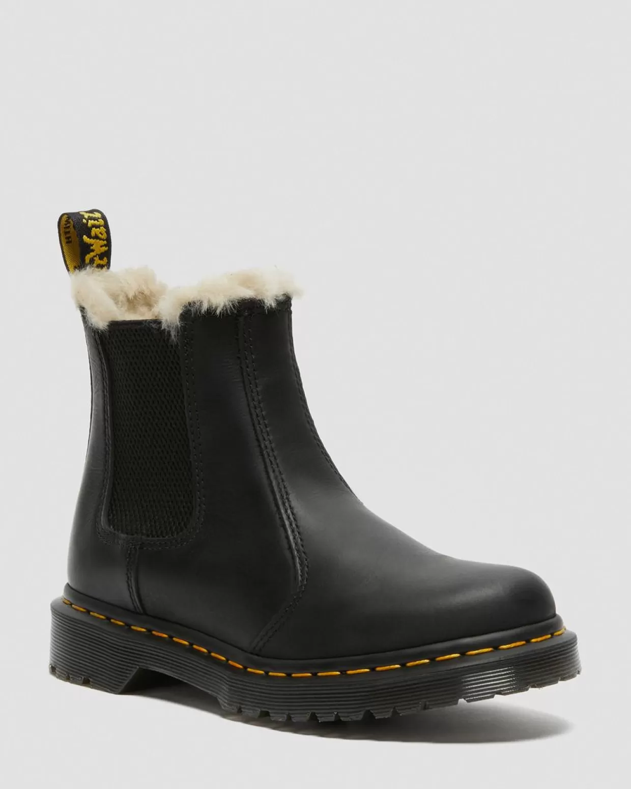 WOMENS Dr. Martens Stivaletti Chelsea 2976 Leonore Con Rivestimento In Pelliccia Sintetica