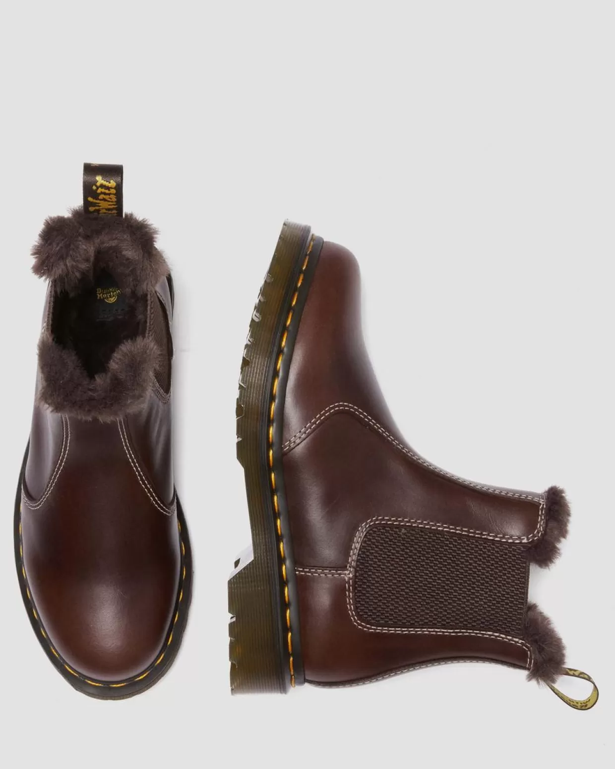 UNISEX Dr. Martens Stivaletti Chelsea 2976 Leonore con rivestimento interno in pelliccia sintetic