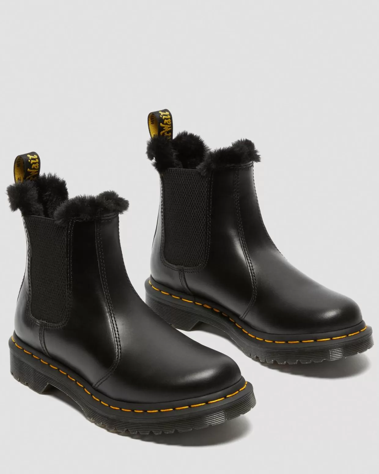 UNISEX Dr. Martens Stivaletti Chelsea 2976 Leonore Con Rivestimento Interno In Pelliccia Sintetica