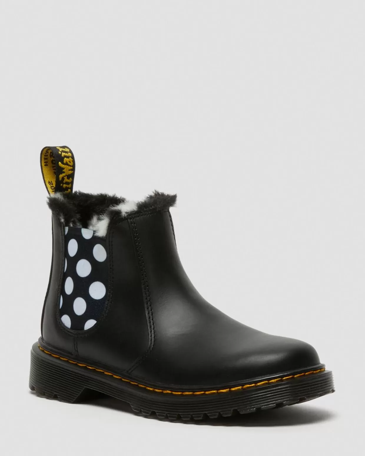 GIFTS Dr. Martens Stivaletti Chelsea 2976 Leonore per bambini con rivestimento in pelliccia