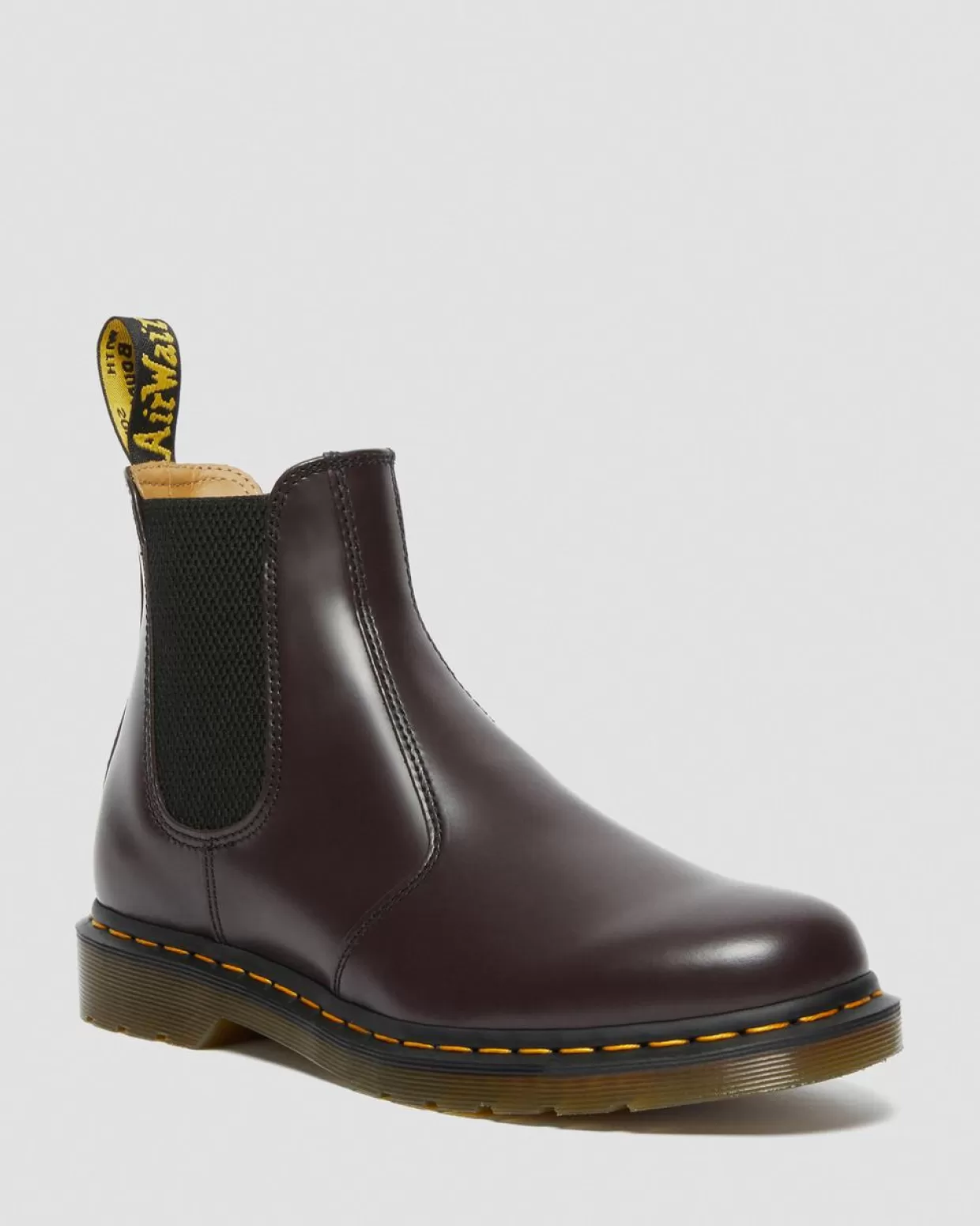 TRENDING-STYLES-UK Dr. Martens Stivaletti Chelsea di pelle 2976 con cuciture gialle Smooth