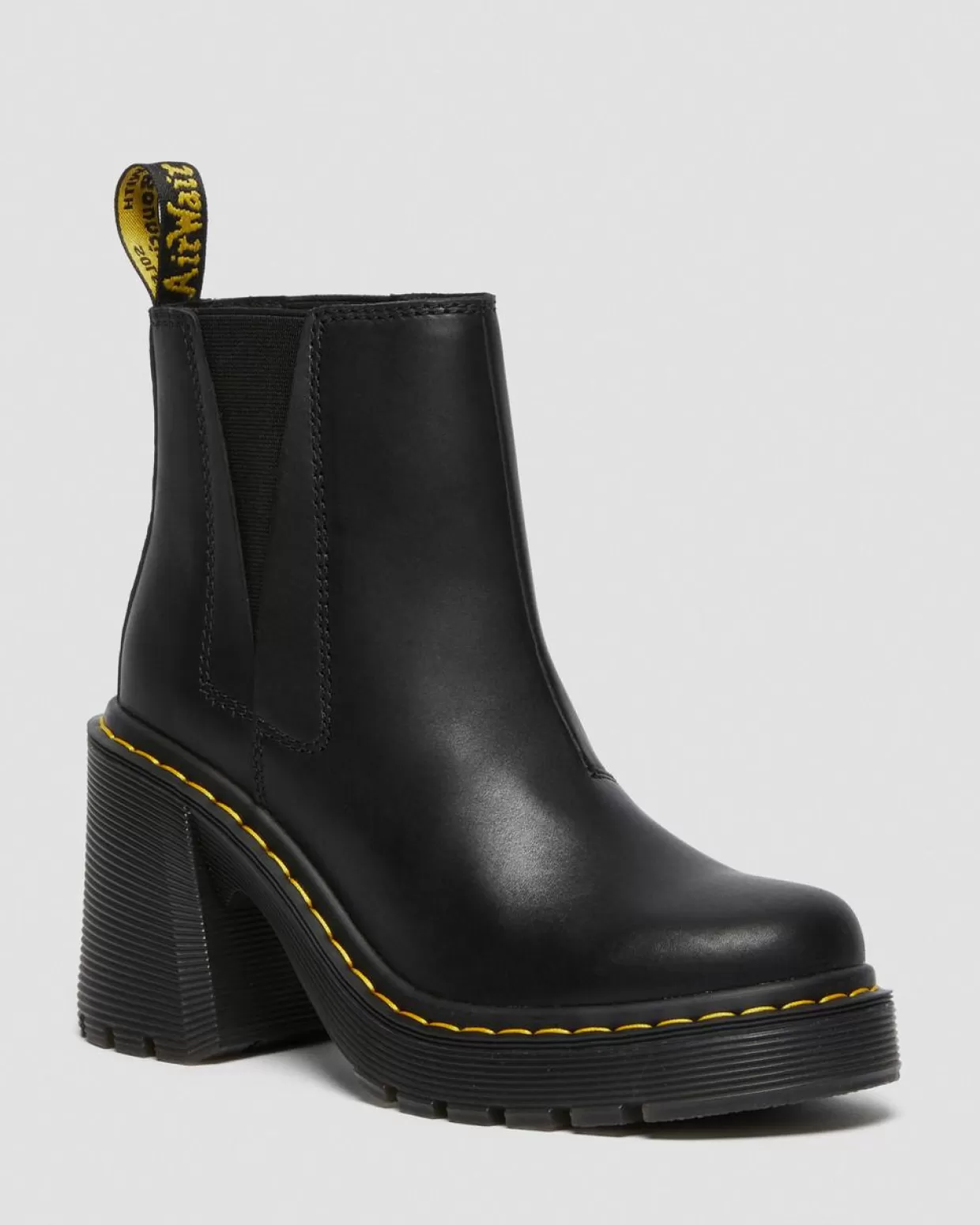 WOMENS Dr. Martens Stivaletti Chelsea di pelle Spence con tacco svasato