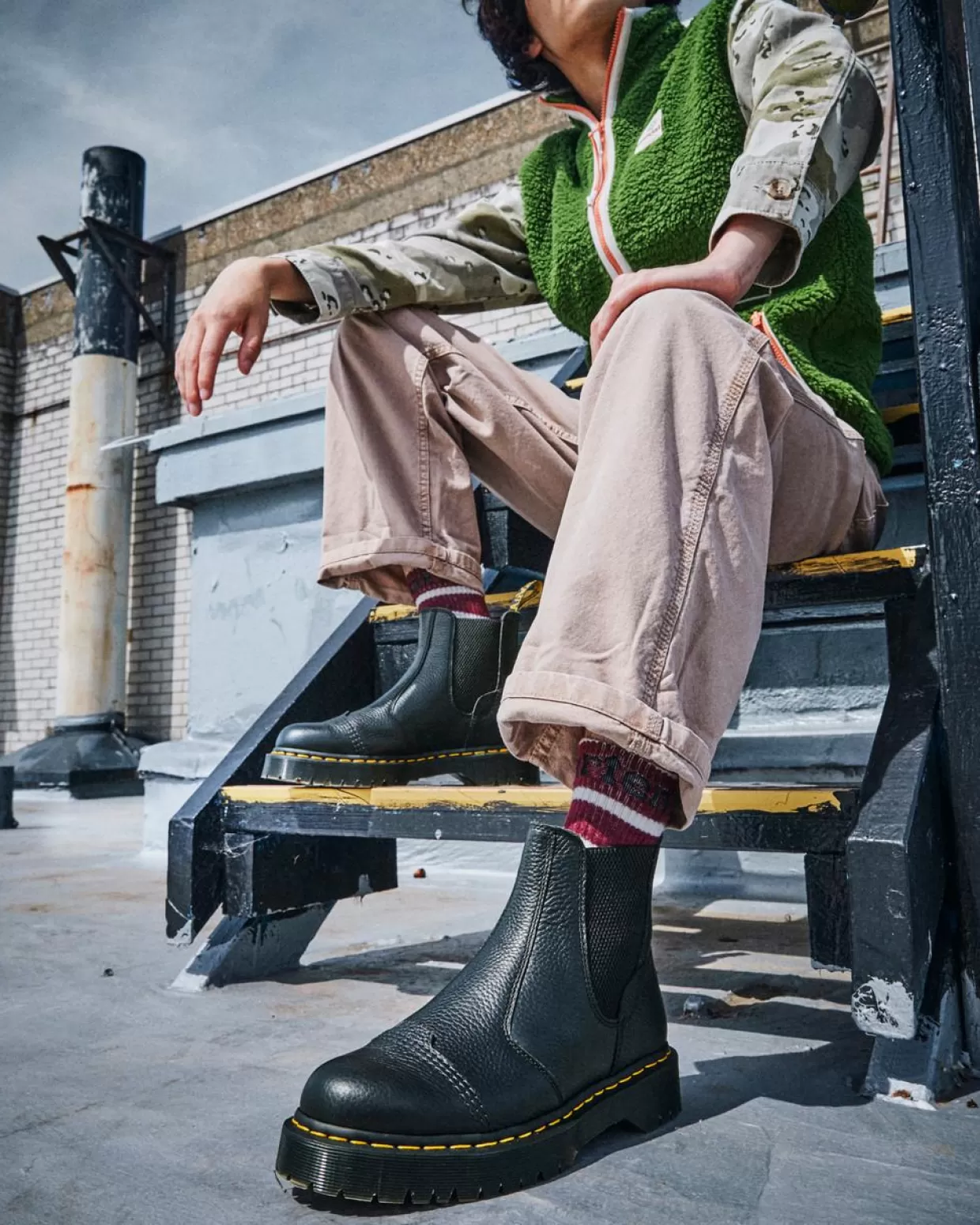 GIFTS Dr. Martens Stivaletti Chelsea Platform 2976 Bex Con Rivestimento Interno In Pelliccia Sintetica