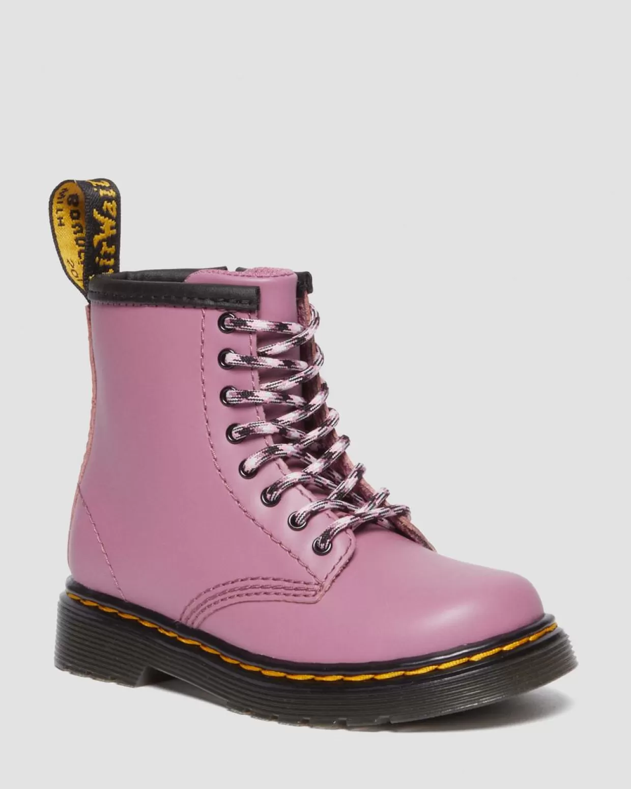 KIDS Dr. Martens Stivaletti primi passi stringati 1460 in pelle scamosciata neutra