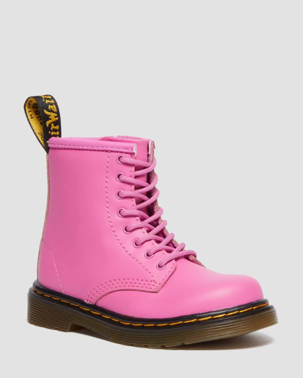 KIDS Dr. Martens stivali 1460 stringati primi passi in pelle rosa