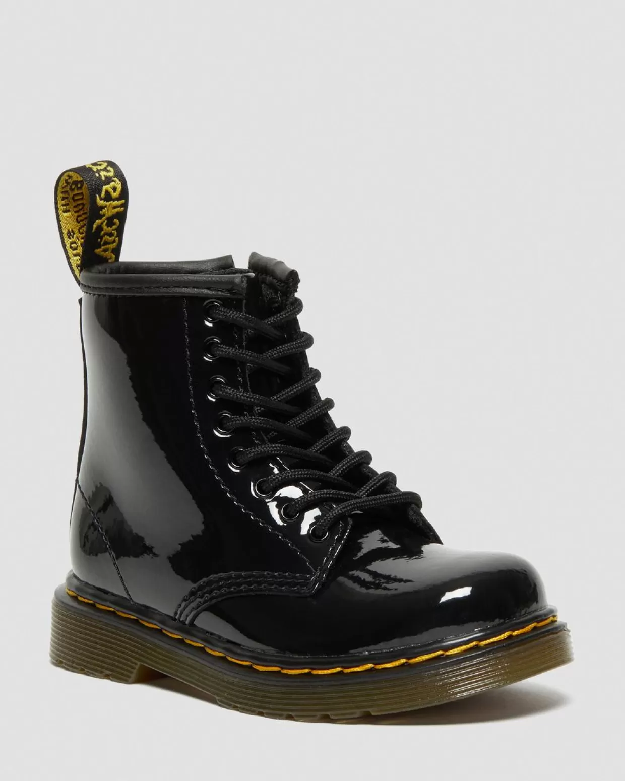 KIDS Dr. Martens Stivali 1460 stringati primi passi in pelle verniciata