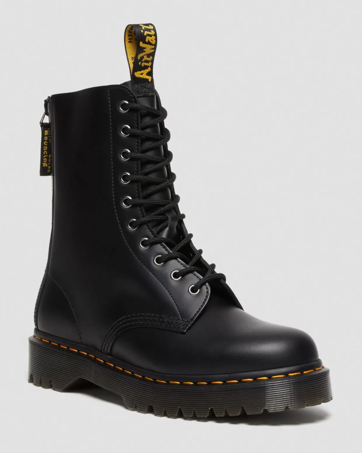 MENS Dr. Martens Stivali 1490 Bex Zip in pelle