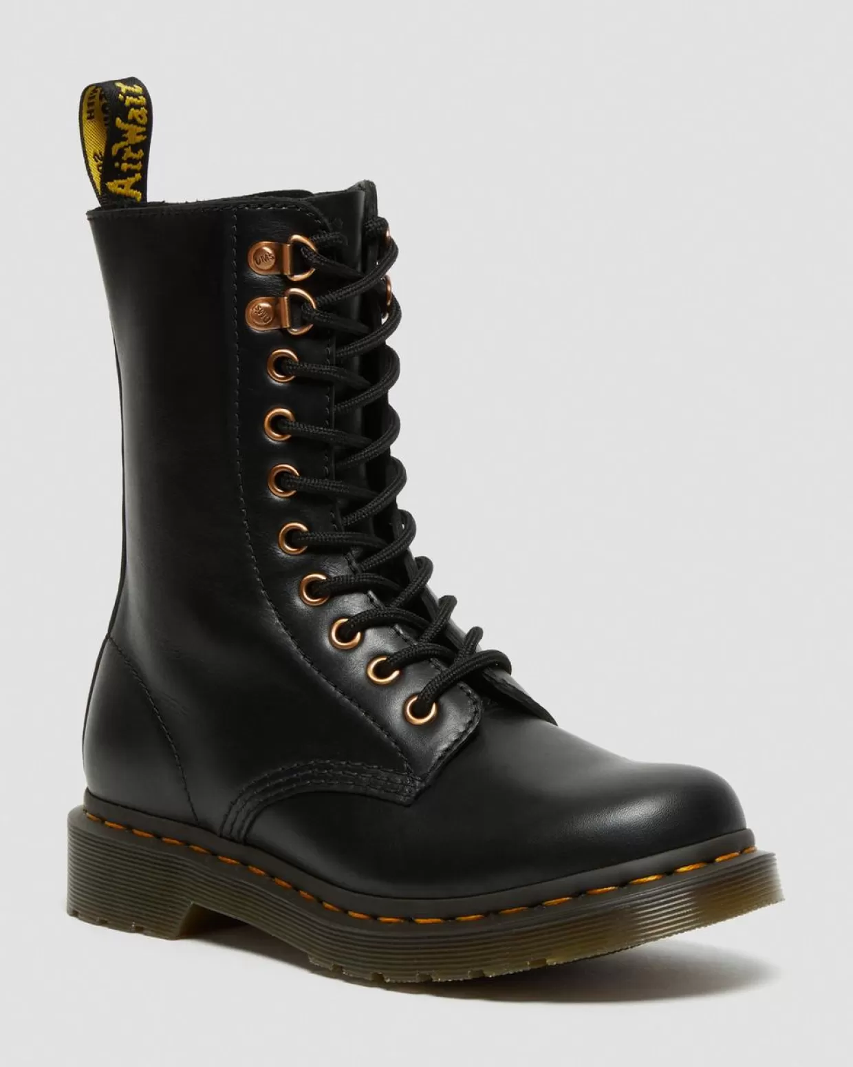 GIFTS Dr. Martens Stivali alti di pelle 1490 Rose Gold Hardware