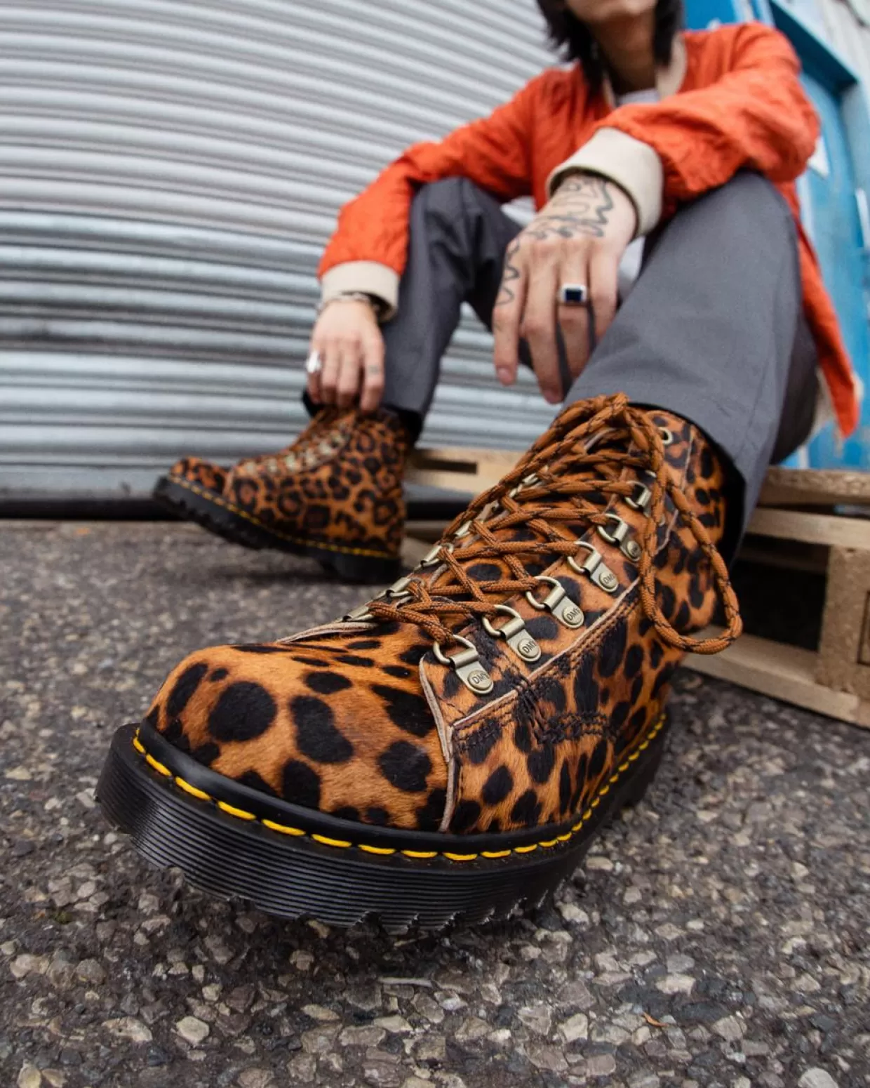 GIFTS Dr. Martens Stivali Barton Made in England Leopard