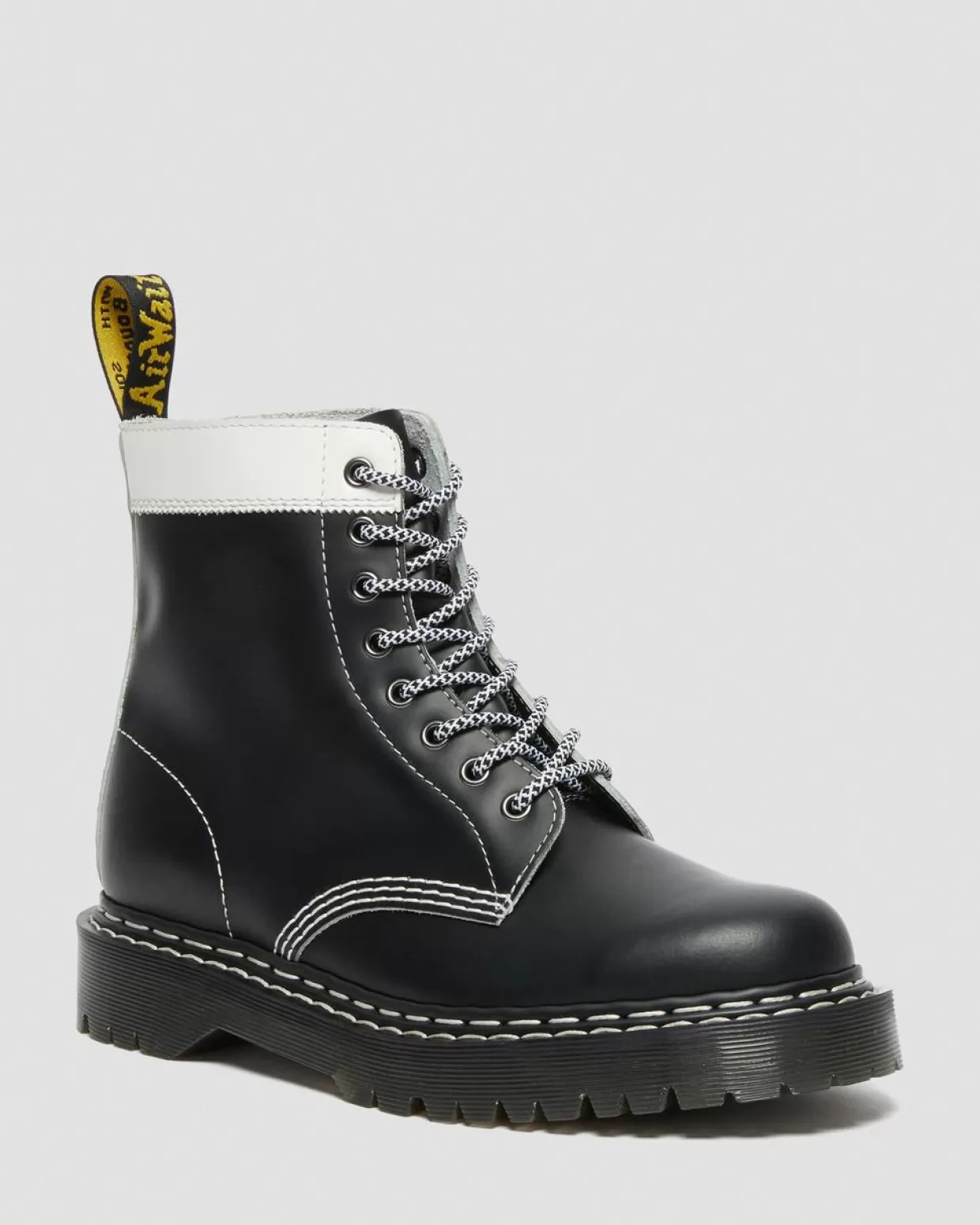 MENS Dr. Martens Stivali di pelle 1460 Pascal Bex con lacci a contrasto