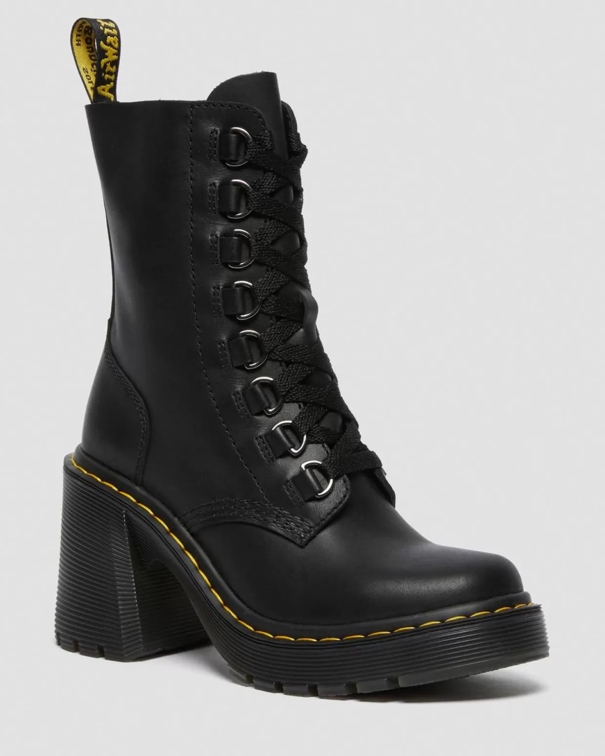 WOMENS Dr. Martens Stivali di pelle con tacco flared Chesney