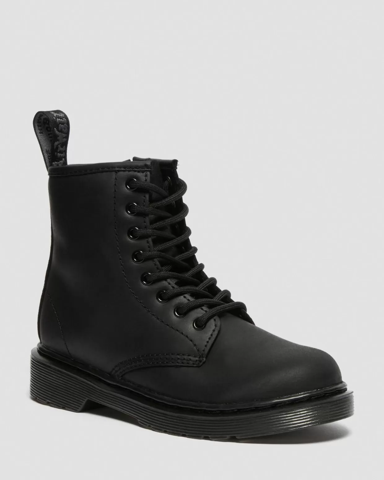 KIDS Dr. Martens Stivali di pelle per bambini con rivestimento di pelliccia sintetica 1460 Serena