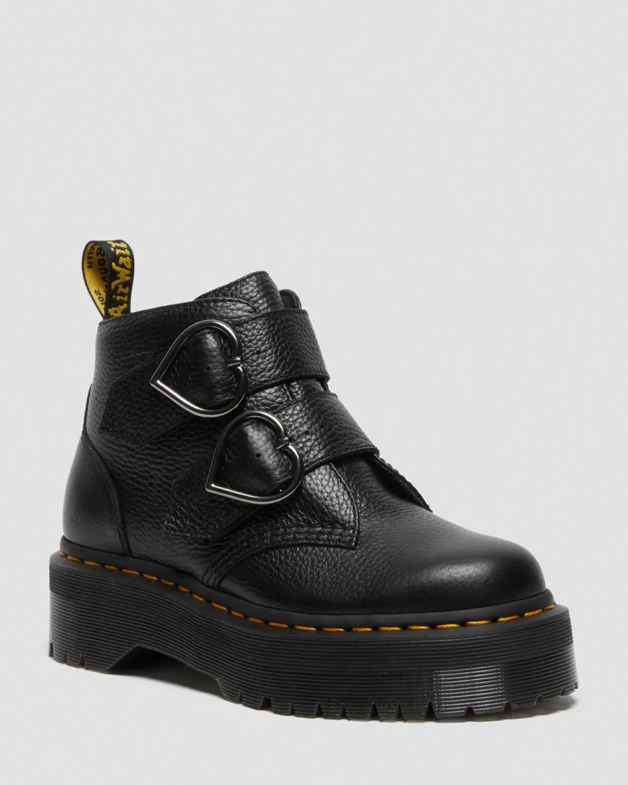 WOMENS Dr. Martens Stivali platform di pelle Devon Heart