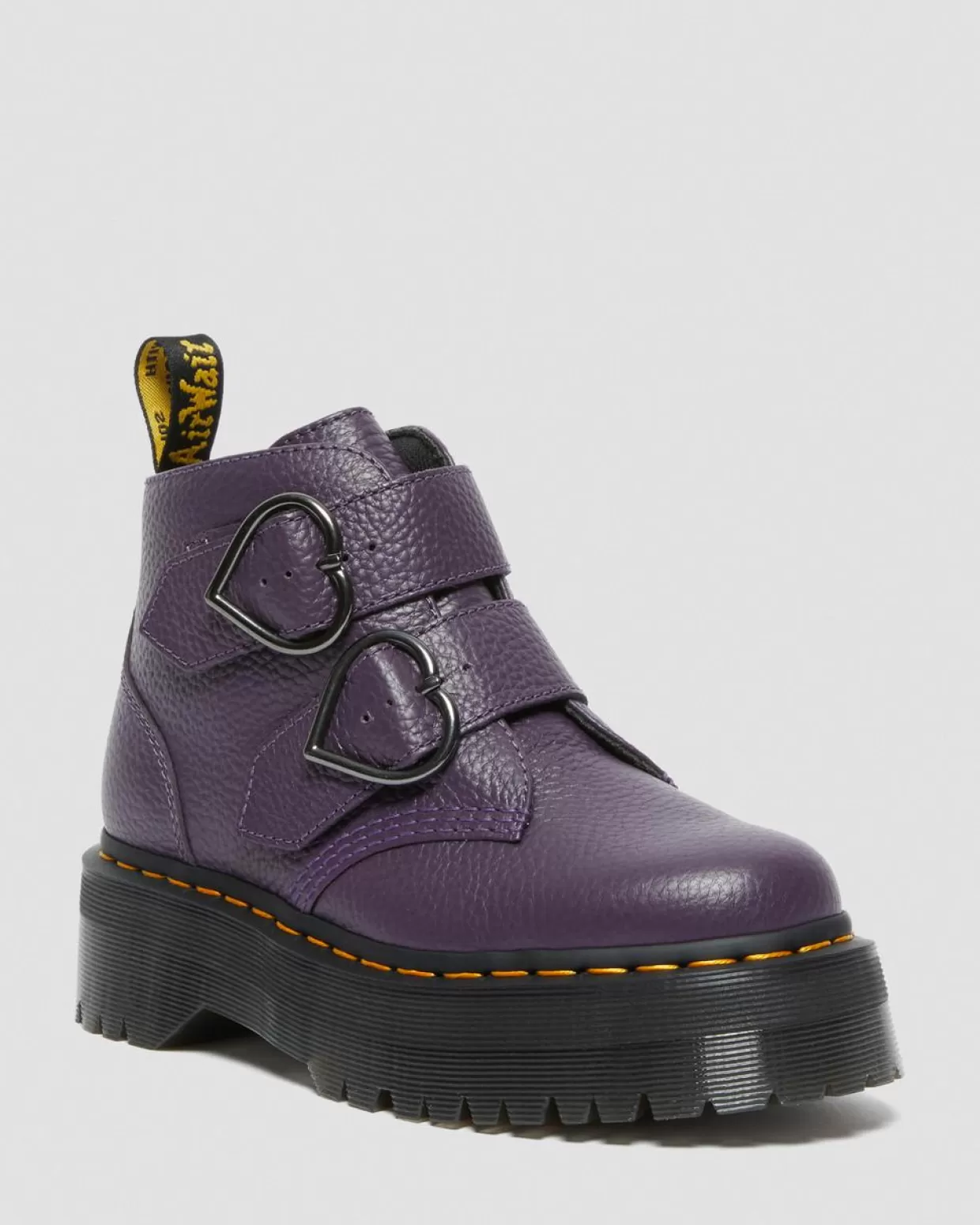 WOMENS Dr. Martens Stivali platform di pelle Devon Heart