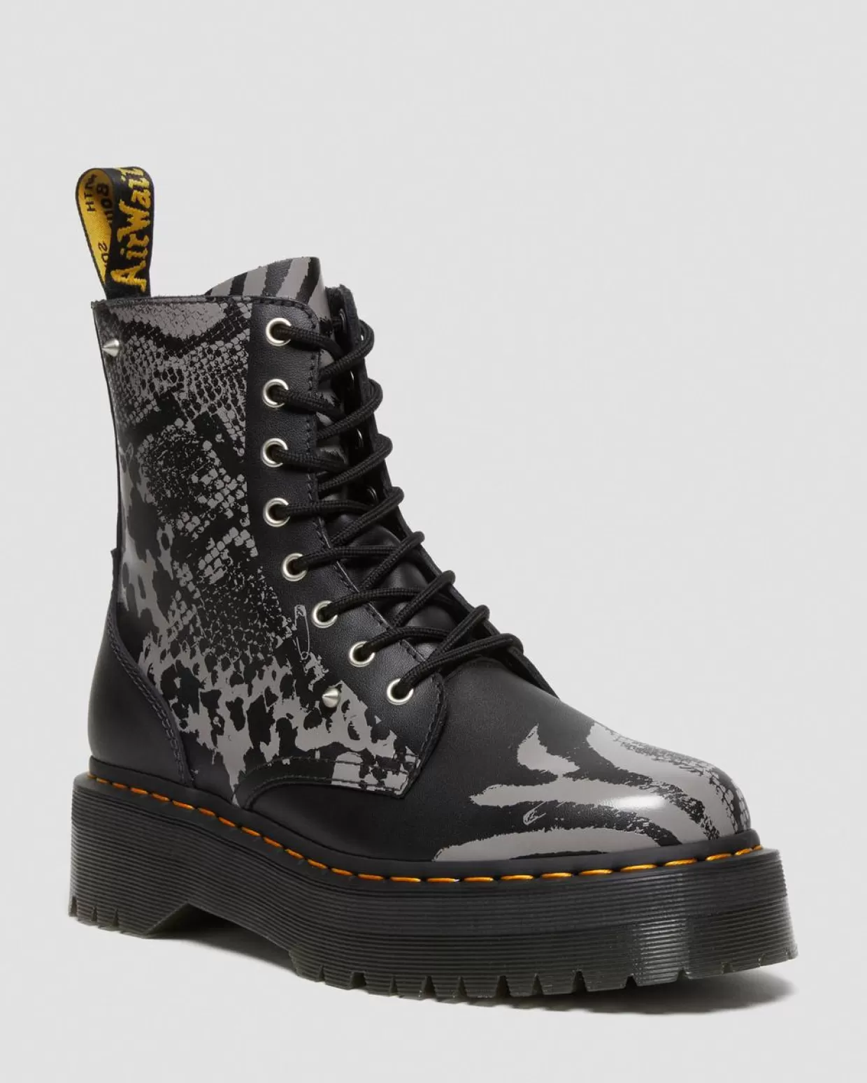 UNISEX Dr. Martens Stivali platform Jadon Animal Clash in pelle