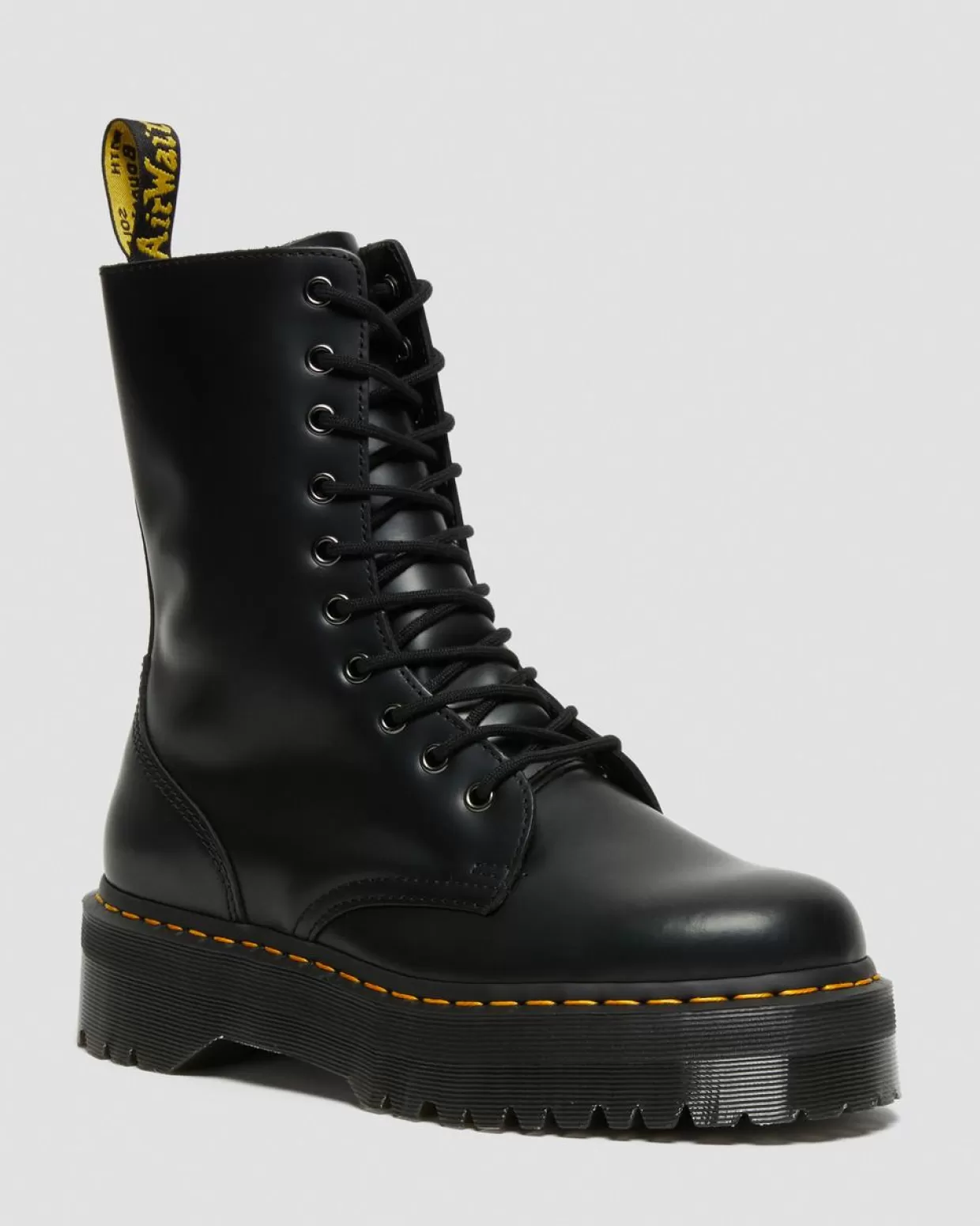 MENS Dr. Martens Stivali platform Jadon Hi in pelle Smooth