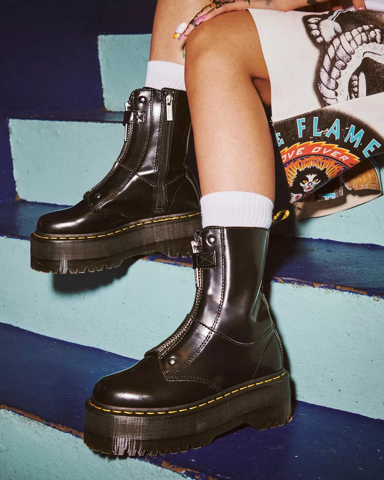 UNISEX Dr. Martens Stivali platform Jetta Hi Max Max in pelle Buttero