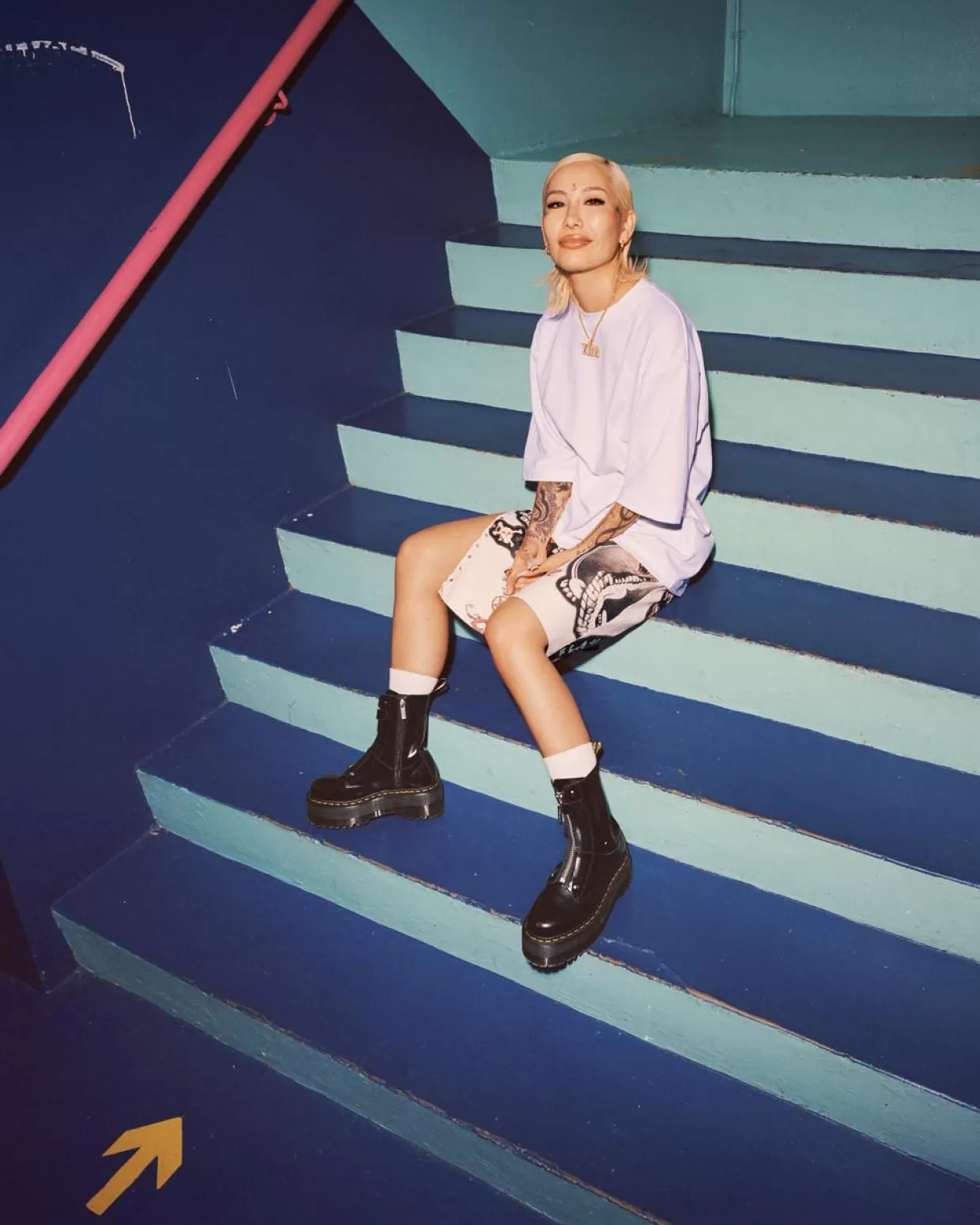 UNISEX Dr. Martens Stivali platform Jetta Hi Max Max in pelle Buttero