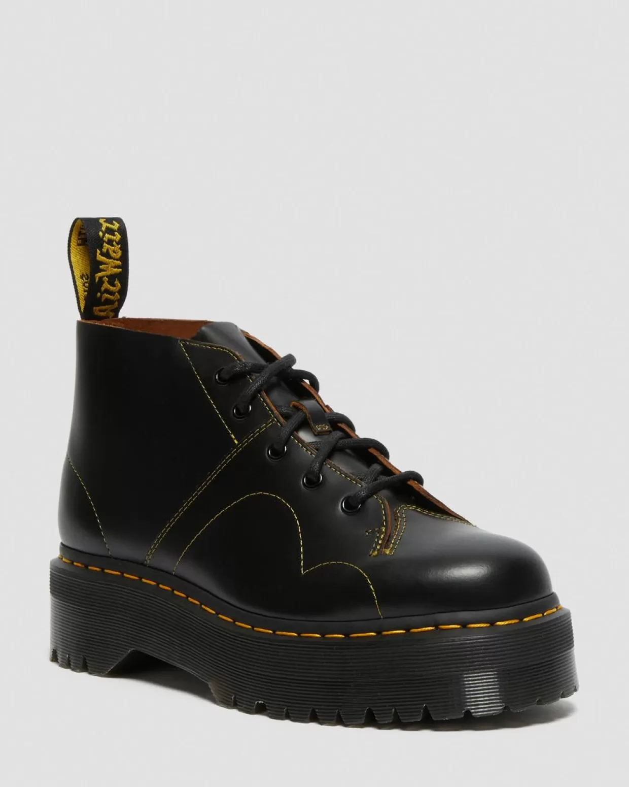 MENS Dr. Martens Stivali Platform Monkey Church Quad in pelle