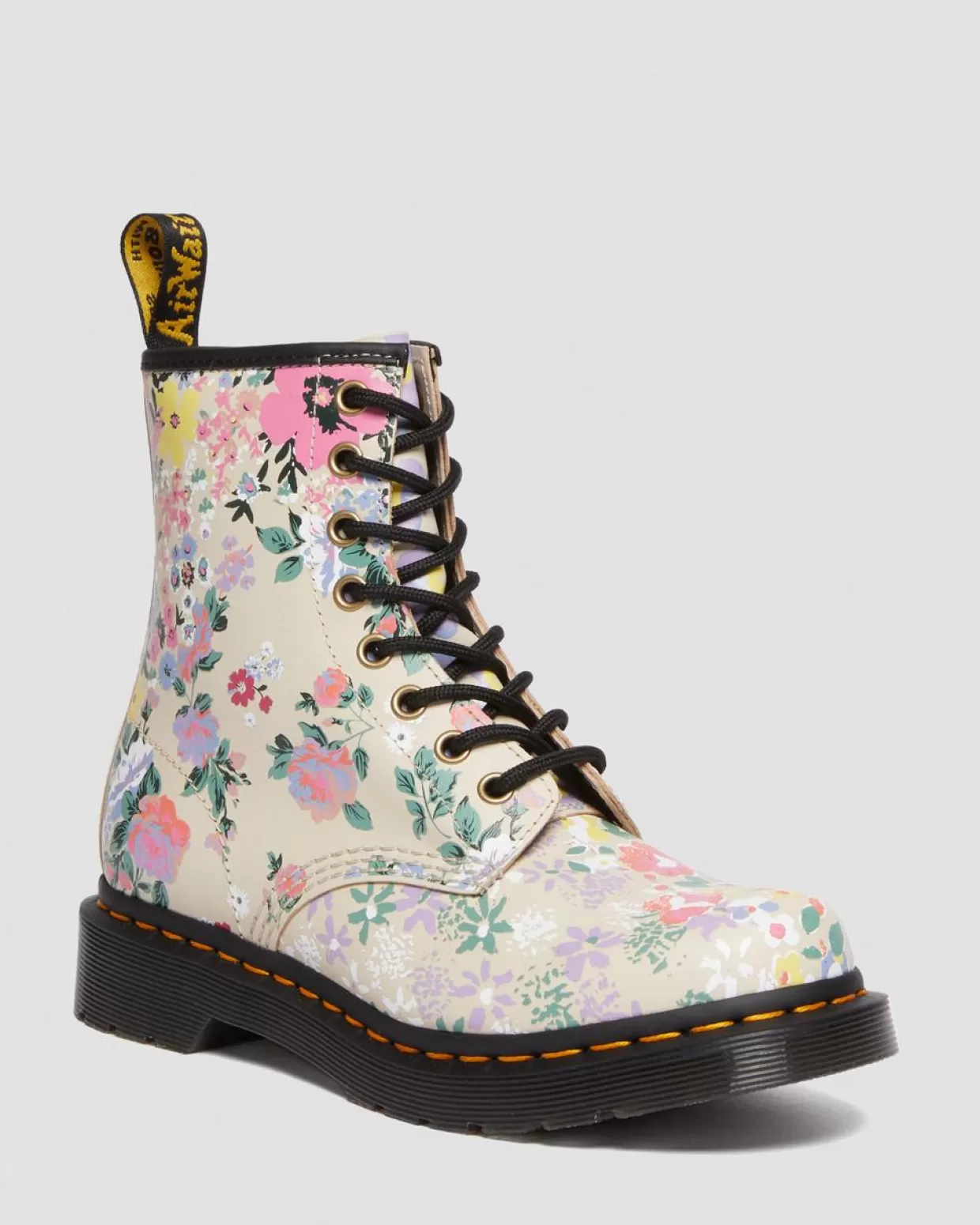 UNISEX Dr. Martens Stivali stringati 1460 Flora Mash Up di pelle