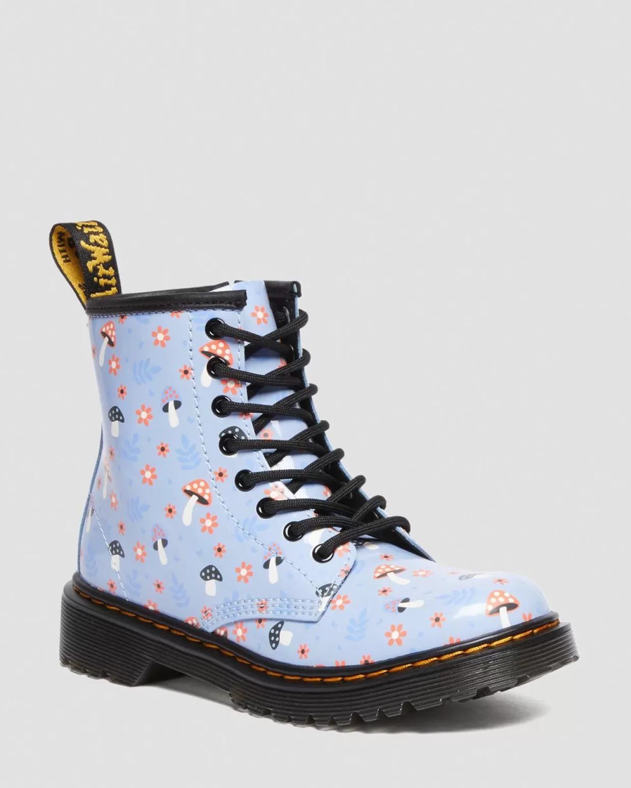 KIDS Dr. Martens Stivali stringati 1460 Junior in pelle verniciata