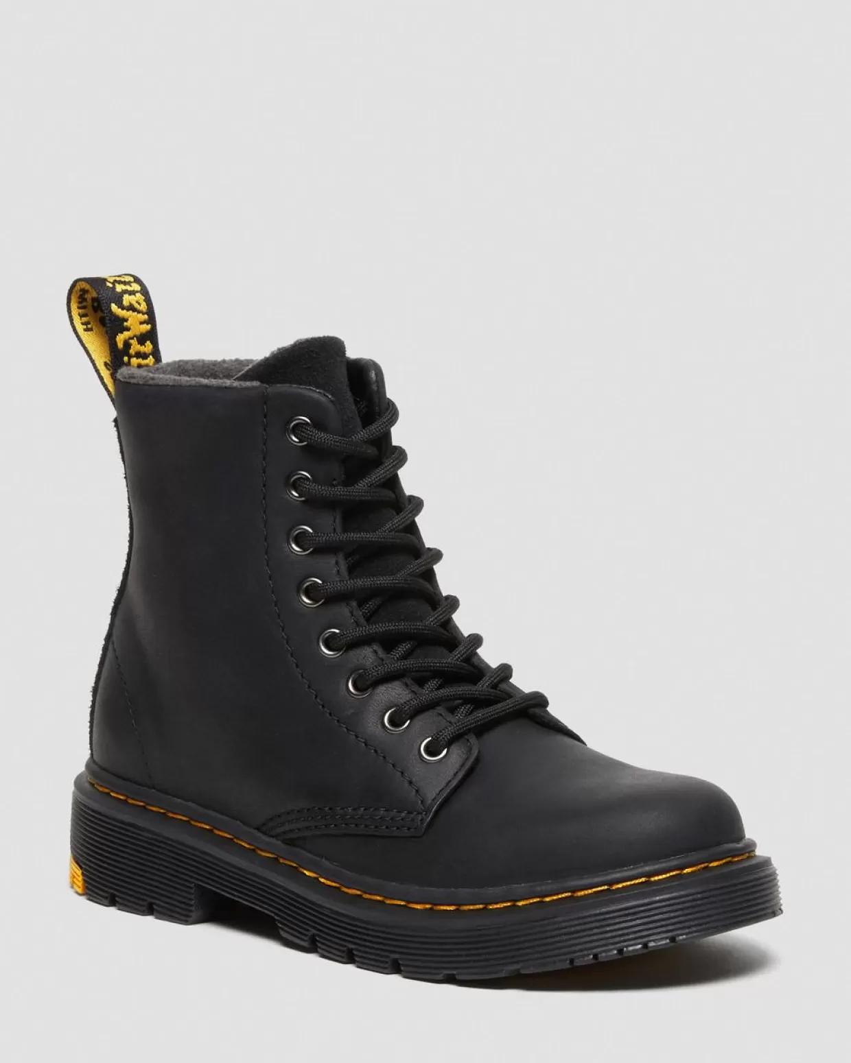 KIDS Dr. Martens Stivali stringati 1460 Junior Wintergrip scamosciati