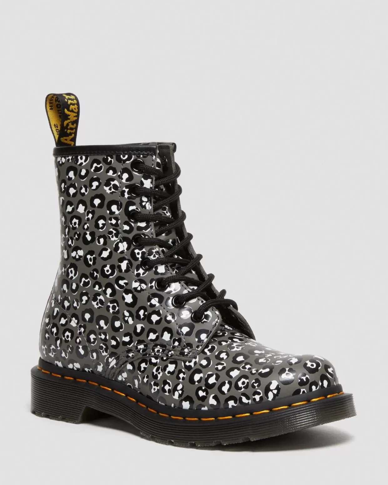 WOMENS Dr. Martens Stivali stringati 1460 Leopard in pelle Smooth